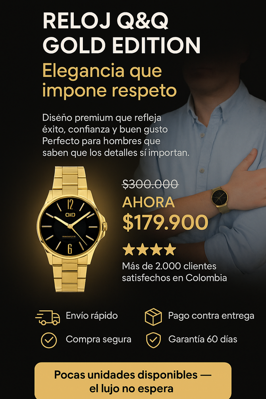 RELOJ Q&Q GOLD EDITION